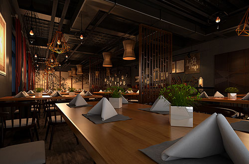 西城简约大气中式风格餐厅设计装修效果图